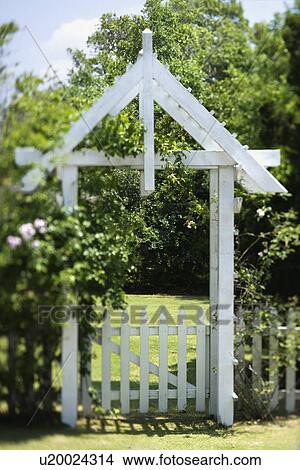 Arbor in Yard View Large Photo Image Picture - Arbor in Yard. Fotosearch