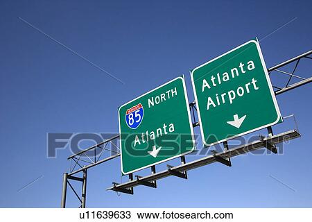 Stock Image - Atlanta Freeway Signs. Fotosearch