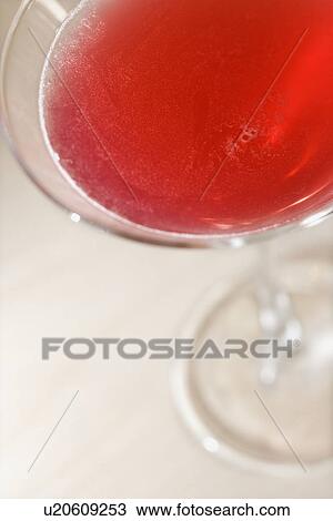 Stock Image - Beverage in Martini Glass. Fotosearch