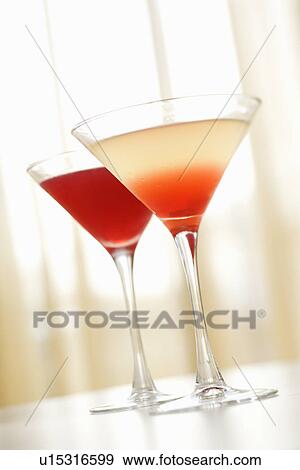 Stock Photo - Beverages in Martini Glass. Fotosearch