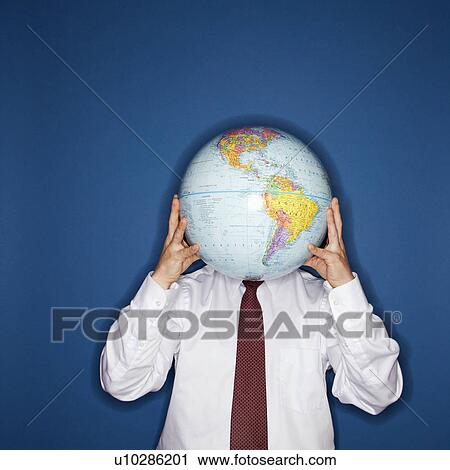 Businessman with globe View Large Photo Image Stock Image - Businessman with globe. Fotosearch