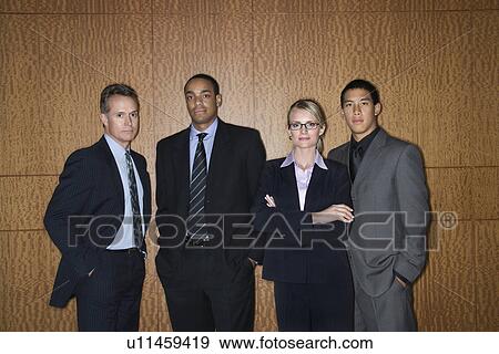 Stock Photo - Businesspeople Standing Together. Fotosearch