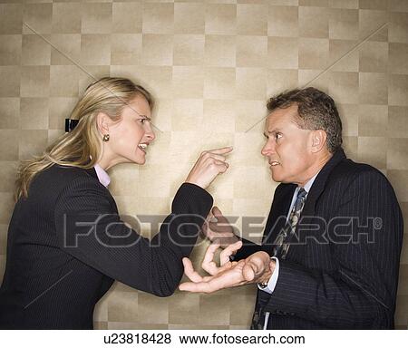 Businesswoman Reprimanding Businessman View Large Photo Image Stock Photo - Businesswoman Reprimanding Businessman. Fotosearch
