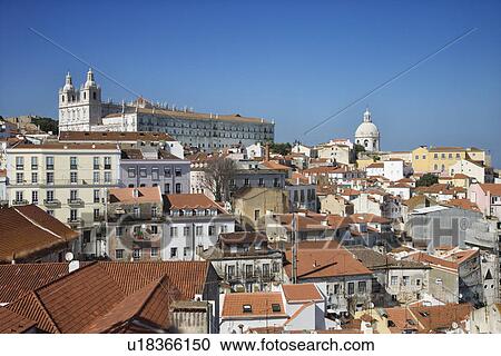 Stock Image - City Skyline of Lisbon. Fotosearch