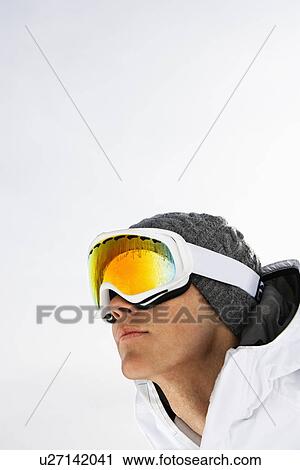 Close-up Portrait of Male Skier View Large Photo Image Stock Image - Close-up Portrait of Male Skier. Fotosearch
