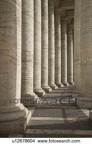 Picture - Columns in Hallway at Saint Peter's Square. Fotosearch