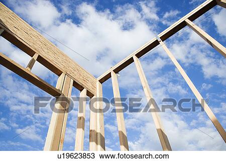 Stock Image - Construction Wall Framing. Fotosearch
