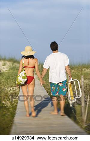 Picture - Couple on Boardwalk. Fotosearch