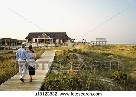Couple on Boardwalk View Large Photo Image Stock Image - Couple on Boardwalk. Fotosearch