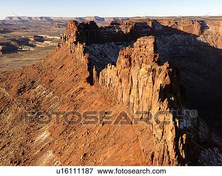 Stock Photo - Crag and Canyon in Desert. Fotosearch
