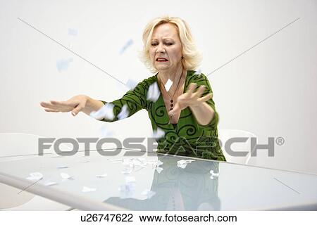 Stock Image - Disgruntled businesswoman . Fotosearch