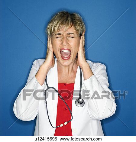 Doctor screaming. View Large Photo Image Stock Photography - Doctor screaming.. Fotosearch