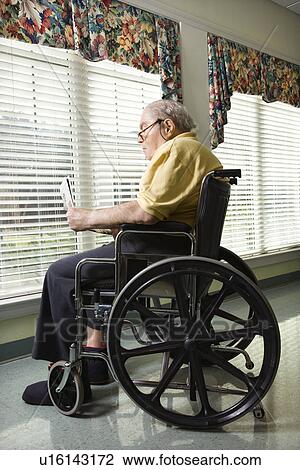 Elderly Man in Wheelchair View Large Photo Image Stock Image - Elderly Man in Wheelchair. Fotosearch