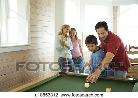 Family Playing Pool View Large Photo Image Stock Image - Family Playing Pool. Fotosearch