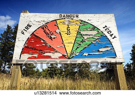 Fire Danger Sign View Large Photo Image Picture - Fire Danger Sign. Fotosearch