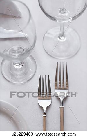 Forks on Dining Table View Large Photo Image Stock Image - Forks on Dining Table. Fotosearch