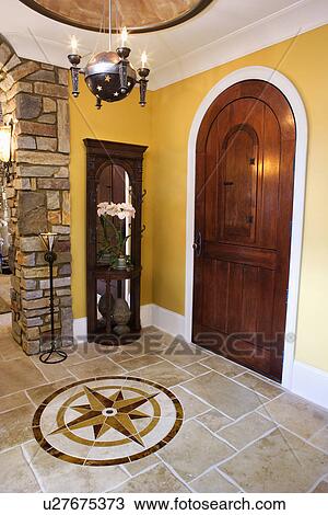 Front Door and Foyer of Luxury Home View Large Photo Image Stock Image - Front Door and Foyer of Luxury Home. Fotosearch