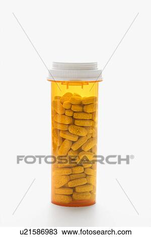 Stock Image - Full Pill Bottle. Fotosearch