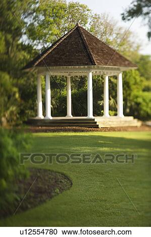 Stock Image - Gazebo in Park. Fotosearch
