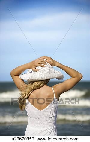 Girl on the Beach View Large Photo Image Stock Photo - Girl on the Beach. Fotosearch