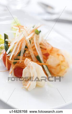 Gourmet Seafood Dish View Large Photo Image Stock Photo - Gourmet Seafood Dish. Fotosearch