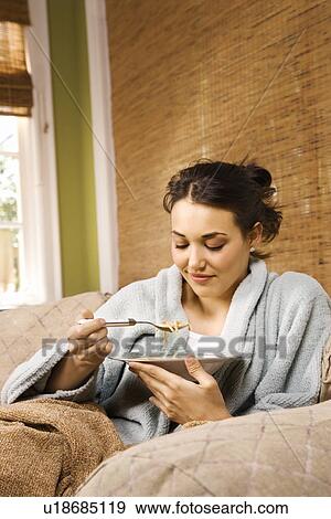 Ill Woman Eating Soup View Large Photo Image Stock Photo - Ill Woman Eating Soup. Fotosearch