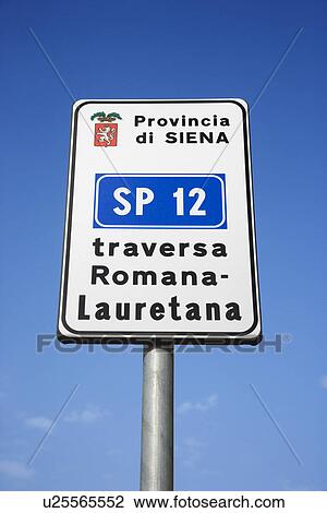 Italian Road Sign View Large Photo Image Stock Image - Italian Road Sign. Fotosearch