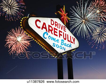 Leaving Las Vegas Sign With Fireworks in Background View Large Photo Image Stock Photograph - Leaving Las Vegas Sign With Fireworks in Background. Fotosearch