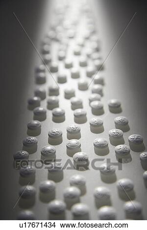 Lined Up White Pills View Large Photo Image Picture - Lined Up White Pills. Fotosearch
