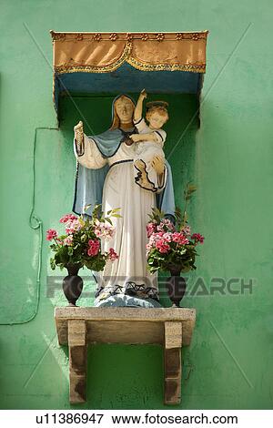 Madonna and Child Shrine View Large Photo Image Stock Photo - Madonna and Child Shrine. Fotosearch