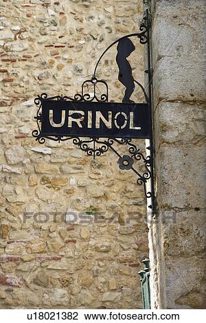 Stock Image - Men's Bathroom Sign in Lisbon. Fotosearch