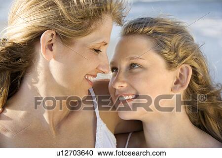 Mother and Daughter at the Beach View Large Photo Image Stock Image - Mother and Daughter at the Beach. Fotosearch