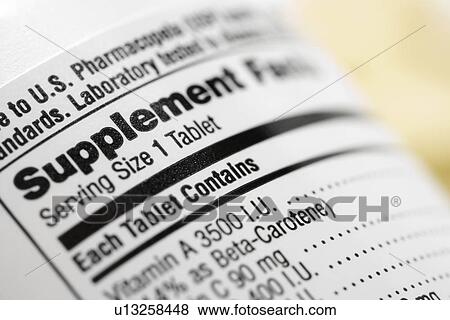 Stock Photo - Nutritional Content Label. Fotosearch