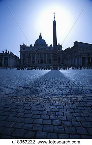 Obelisk in St Peters Square Backlit by the Sun View Large Photo Image Stock Image - Obelisk in St Peters Square Backlit by the Sun. Fotosearch