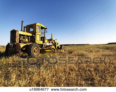 Old Grader in Field View Large Photo Image Stock Photo - Old Grader in Field. Fotosearch