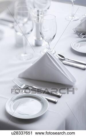 Place Settings on Dining Table View Large Photo Image Stock Image - Place Settings on Dining Table. Fotosearch