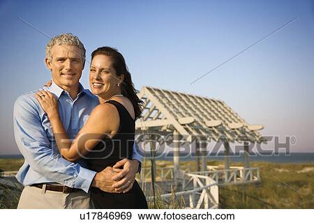 Portrait of Couple on Beach View Large Photo Image Stock Photo - Portrait of Couple on Beach. Fotosearch