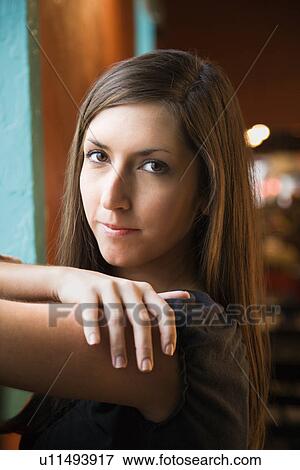 Stock Photo - Portrait of Young Woman. Fotosearch