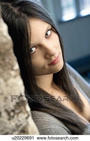 Pretty brunette portrait View Large Photo Image Stock Image - Pretty brunette portrait. Fotosearch
