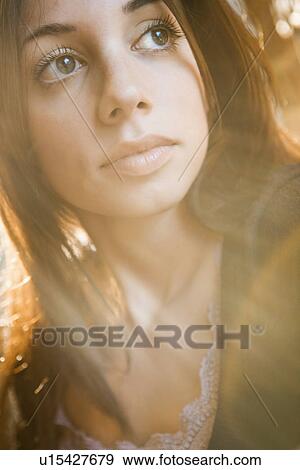 Stock Photo - Pretty young woman. Fotosearch