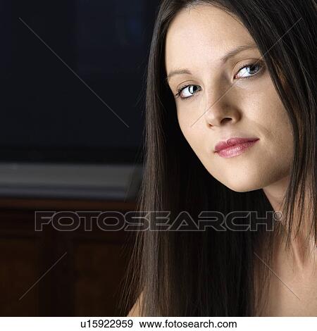 Stock Photo - Pretty young woman. Fotosearch