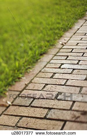 Stock Photo - Red Brick Walkway. Fotosearch