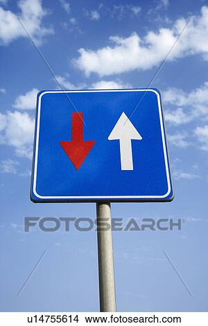Road Sign With Arrows View Large Photo Image Picture - Road Sign With Arrows. Fotosearch