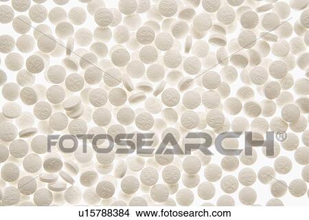 Picture - Round White Pills. Fotosearch