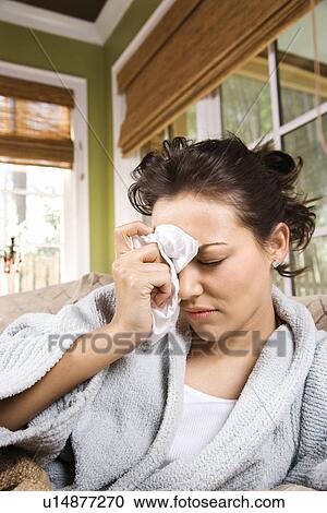Sick Woman in Bathrobe View Large Photo Image Stock Image - Sick Woman in Bathrobe. Fotosearch