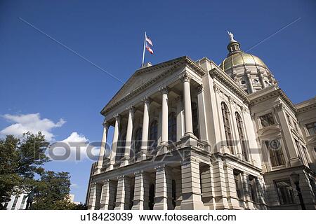 Stock Photo - Side Entrance to a State Capitol Building. Fotosearch