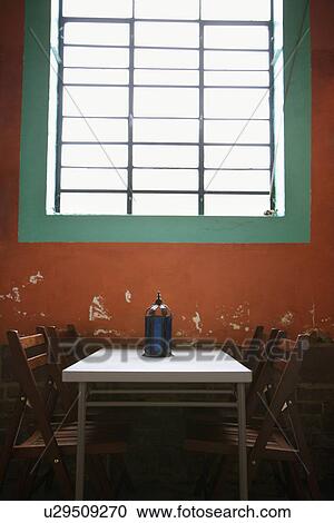 Stock Image - Simple Table Under Window. Fotosearch