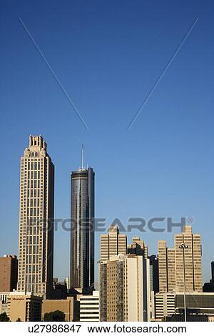 Skyscrapers in Downtown Atlanta View Large Photo Image Stock Photo - Skyscrapers in Downtown Atlanta. Fotosearch