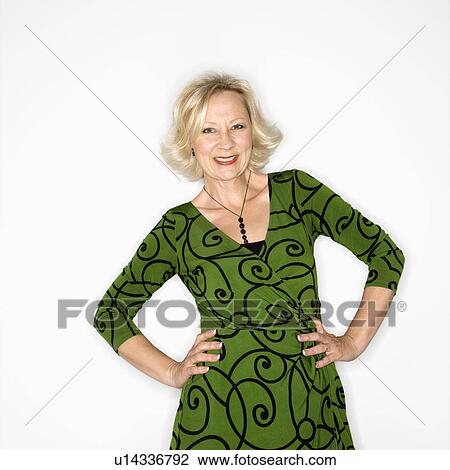 Stock Image - Smiling woman portrait. Fotosearch