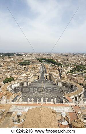 St Peter's Square and Vatican City View Large Photo Image Stock Image - St Peter's Square and Vatican City. Fotosearch